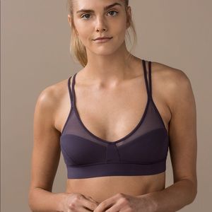 LULULEMON Anew Bra 6 Black Currant Mesh